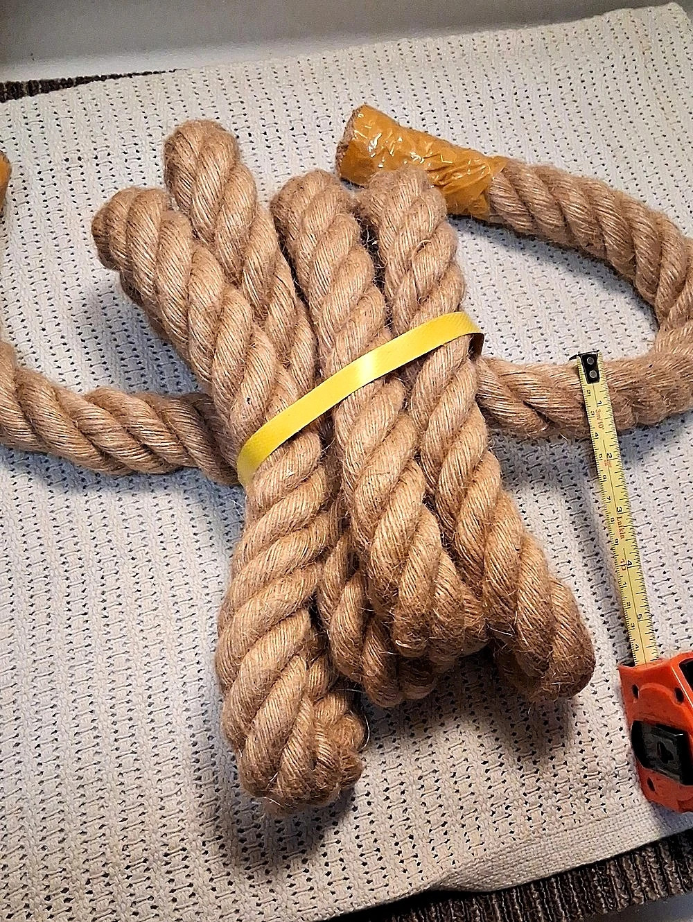 NEW- Thick Twisted Tan Rope- Crafts Etc. Approx 10 Feet.